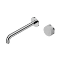 Serenity Progressive Wall Basin Mixer 220mm Spout With Carrara Handle - Nero Serenity Collection - Chrome Finish
