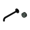 Serenity Progressive Wall Basin Mixer 220mm Spout With Verde Alpi Handle - Nero Serenity Collection - Chrome FinishMatte Black Finish