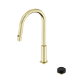 Serenity Progressive Pull Out kitchen Set With Marquina Black Handle - Nero Serenity Collection - Chrome FinishBrushed Gold Finish