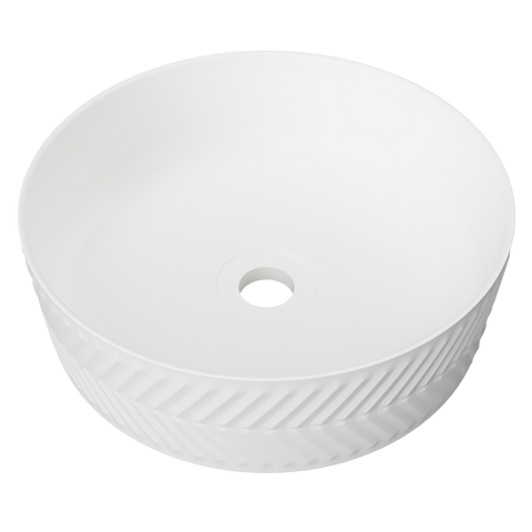 Basins Timberline Allure Arrow Ceramic Basin 360mm Color: White Matte Place & Palette