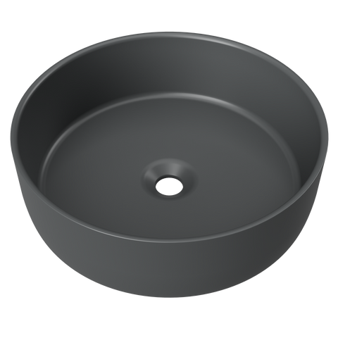 Allure Under Counter Ceramic Basin with No Overflow-Basins-Timberline-Anthracite-place-and-palette