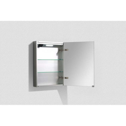 Mirrors BelBagno Aluminium LED Shaving Cabinet Size: 500x112x700 Place & Palette