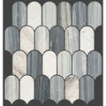 Tiles The Manly Collection Artemis Marble Feather Tile Colour: Blue Sandstone Place & Palette