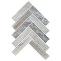 Tiles The Manly Collection Artemis Marble Herringbone Tile Colour: Blue Sandstone Place & Palette