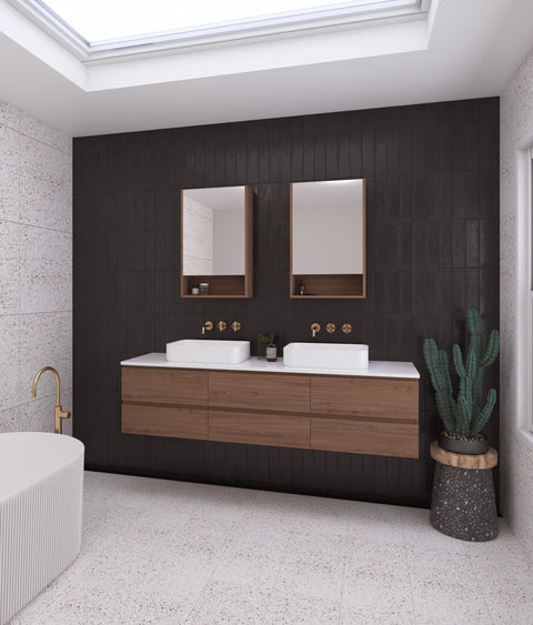 Ashton Wall Hung Vanity with Silk Surface Top & Basin-Vanities-Timberline-place-and-palette