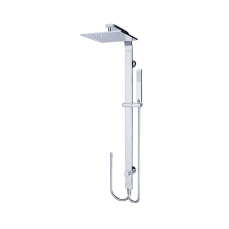 Showers Nero Astra Rain Square Twin Shower Double Hose Colour: Chrome Place & Palette