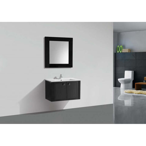 Vanities BelBagno Atria Neo II Vanity Finish: Gloss Black Place & Palette