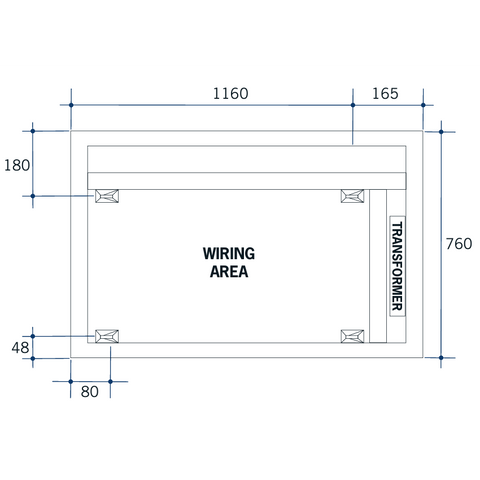 Mirrors Thermogroup Backlit Rectangle Mirror Size: 750x900x45mm (85 Watts) Place & Palette