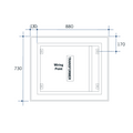 Mirrors Thermogroup Backlit Rectangle Mirror with Border Size: 750x900x45mm (62 Watts) Place & Palette