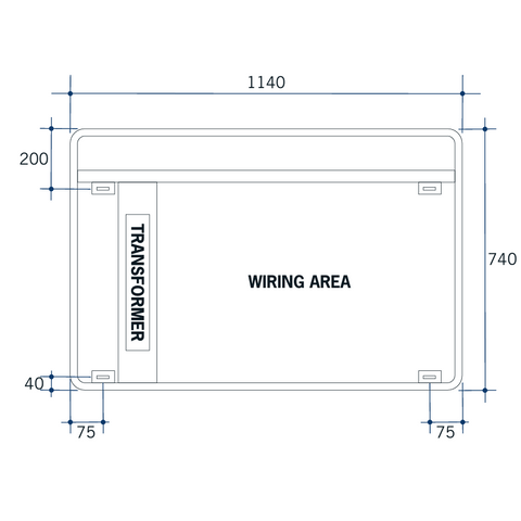 Mirrors Thermogroup Backlit Rectangle Mirror with Curved Corners Place & Palette