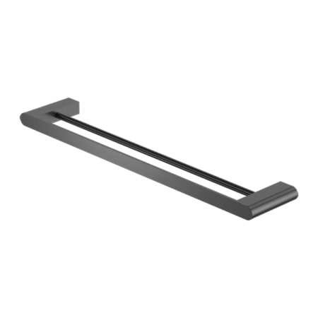 Bianca Double Towel Rail-Tapware & Showers-Nero-Gun Metal-600mm-place-and-palette