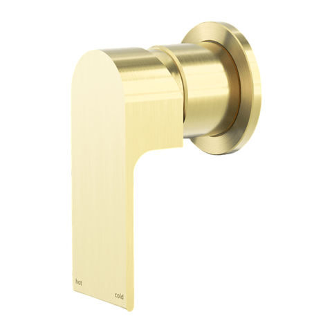 Showers Nero Bianca Shower Mixer With Plate Colour: Brushed Gold Plate Size: 60mm Place & Palette