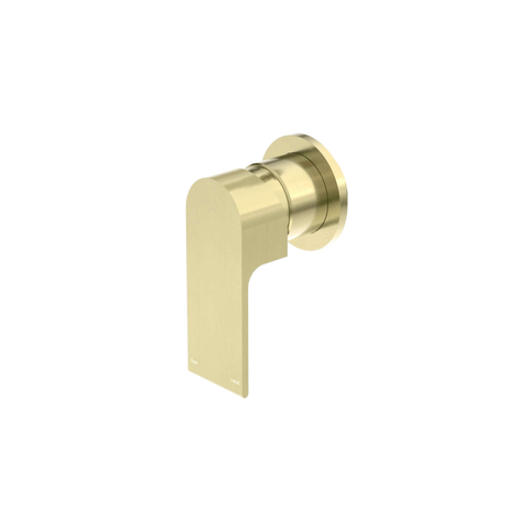 Showers Nero Bianca Shower Mixer With Plate Colour: Brushed Gold Plate Size: 80mm Place & Palette