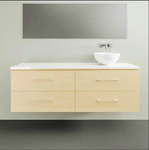 Billie Wall Hung Vanity with Silksurface Top & White Gloss Above Counter Basin-Vanities-Timberline-L 1500mm Right-hand Offset Bowl-place-and-palette