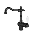 Tapware Modern National Bordeaux Basin Mixer Colour: Electroplated Matte Black Style: High-Rise Place & Palette