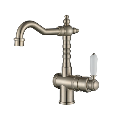 Tapware Modern National Bordeaux Basin Mixer Colour: Pvd Brushed Nickel Style: High-Rise Place & Palette