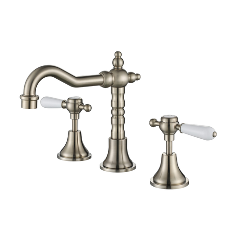 Tapware Modern National Bordeaux Basin Set Colour: Pvd Brushed Nickel Place & Palette