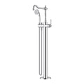 Tapware Modern National Bordeaux Freestanding Bath Mixer Colour: Electroplated Chrome Style: With Handshower Place & Palette