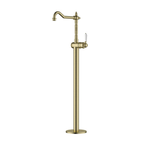 Tapware Modern National Bordeaux Freestanding Bath Mixer Colour: Pvd Brushed Bronze Style: Standard Place & Palette