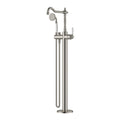 Tapware Modern National Bordeaux Freestanding Bath Mixer Colour: Pvd Brushed Nickel Style: With Handshower Place & Palette