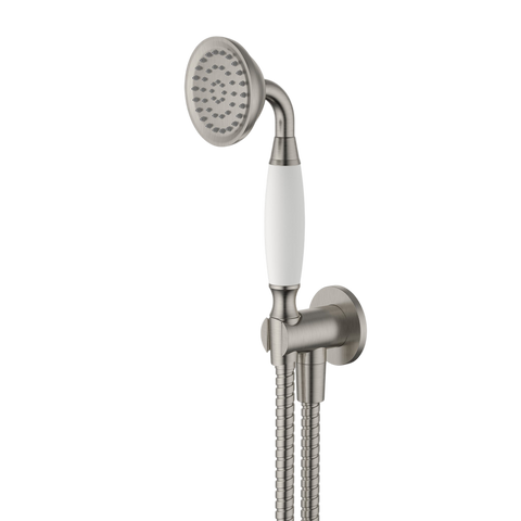 Showers Modern National Bordeaux Handshower On Bracket Colour: Pvd Brushed Nickel Place & Palette