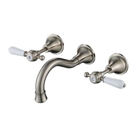 Tapware Modern National Bordeaux Wall Spa And Sink Set Colour: Pvd Brushed Nickel Place & Palette