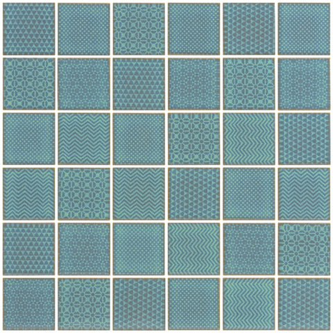 Celadon Pool Mosaic Cotto Tile - Place & Palette