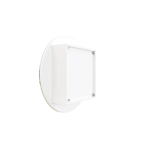 Mirrors Thermogroup Round Mirror Cabinet Colour: White Place & Palette