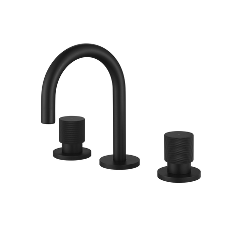 Tapware Modern National Cadence Basin Set Colour: Electroplated Matte Black Place & Palette