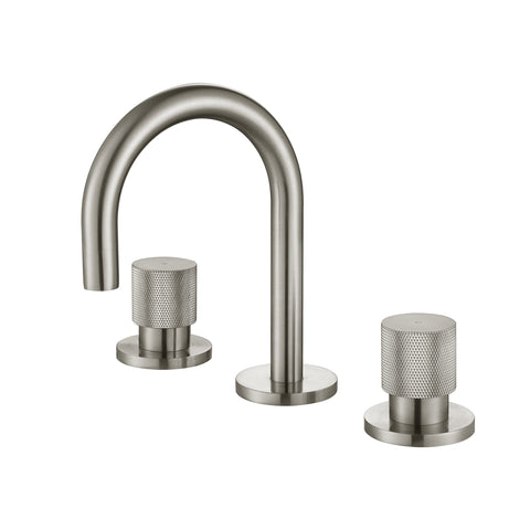 Tapware Modern National Cadence Basin Set Colour: Pvd Brushed Nickel Place & Palette