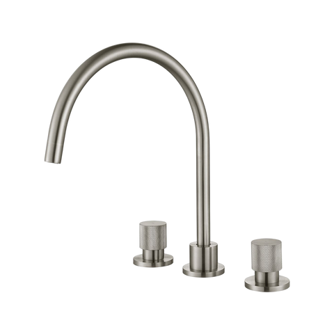 Tapware Modern National Cadence Kitchen Set Colour: Pvd Brushed Nickel Place & Palette