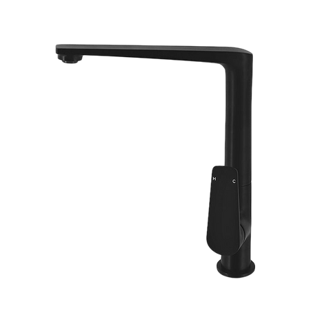 Tapware Modern National Cascade Kitchen Mixer Colour: Electroplated Matte Black Place & Palette