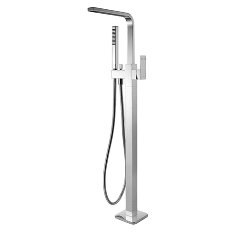 Tapware Modern National Chao Freestanding Bath Mixer with Handshower Colour: Electroplated Chrome Place & Palette