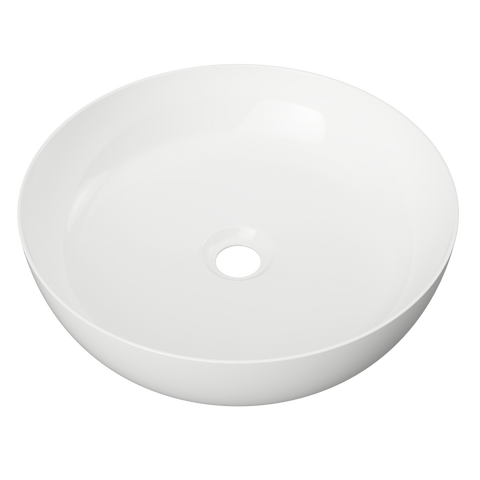 Chase Ceramic Basin 400mm-Basins-Timberline-White Gloss-place-and-palette