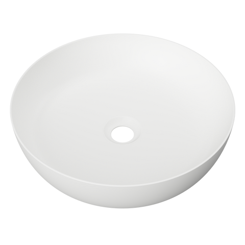 Chase Ceramic Basin 400mm-Basins-Timberline-White Matte-place-and-palette