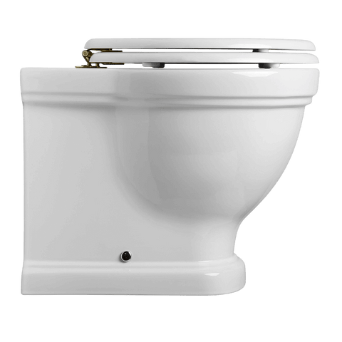 Toilets Turner Hastings Claremont Floor Mounted Pan Toilet with Soft Close Seat and Pan Bend Hinges: Chrome Hinges Place & Palette