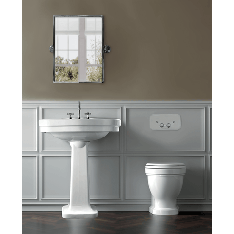 Toilets Turner Hastings Claremont Floor Mounted Pan Toilet with Soft Close Seat and Pan Bend Hinges: Chrome Hinges Place & Palette