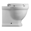 Toilets Turner Hastings Claremont Floor Mounted Pan Toilet with Soft Close Seat and Pan Bend Hinges: Chrome Hinges Place & Palette