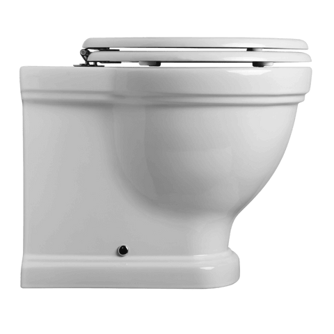 Toilets Turner Hastings Claremont Floor Mounted Pan Toilet with Soft Close Seat and Pan Bend Hinges: Chrome Hinges Place & Palette