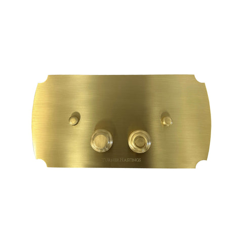 Claremont Flush Plate-Toilets-Turner Hastings-Brushed Brass-place-and-palette