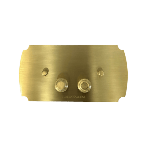 Toilets Turner Hastings Claremont Flush Plate Colour: Brushed Brass Place & Palette