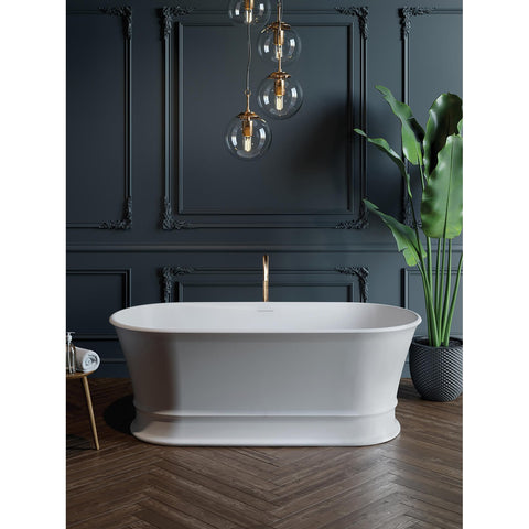 Claremont MagnaCast Free Standing Bath-Baths-Turner Hastings-Matte White-place-and-palette