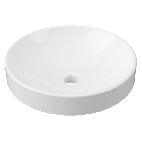 Corrida Inset Mineral Composite Basin 430mm-Basins-Timberline-White Gloss-place-and-palette