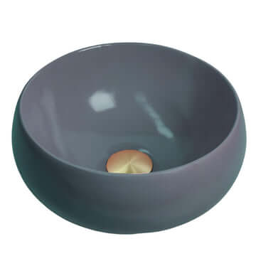 Basins Bramstone Cove Basin Colour: Iron Veil - Grey Blue Finish: Satin Place & Palette