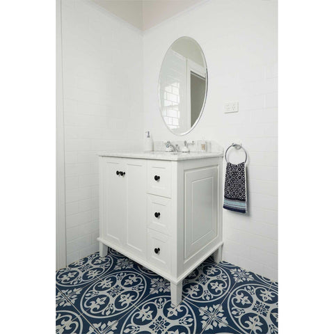 Vanities Turner Hastings Coventry Vanity with Marble Top & Under Counter Basin - 90 x 55 Size: One Taphole Place & Palette