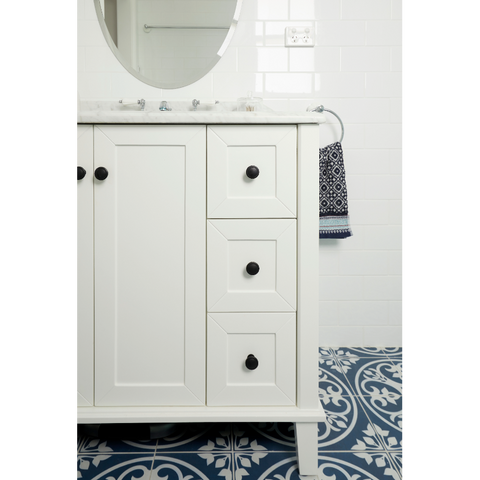 Vanities Turner Hastings Coventry Vanity with Marble Top & Under Counter Basin - 90 x 55 Size: One Taphole Place & Palette