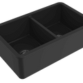 Basins Turner Hastings Cuisine Double Fireclay Sink Size: 81x49 Colour: Matte Black Overflow: With Overflow Place & Palette