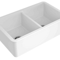 Basins Turner Hastings Cuisine Double Fireclay Sink Size: 81x49 Colour: White Gloss Overflow: With Overflow Place & Palette