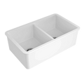 Basins Turner Hastings Cuisine Double Fireclay Sink Size: 85x46 Colour: Gloss White Overflow: With Overflow Place & Palette