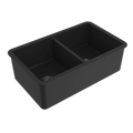 Basins Turner Hastings Cuisine Double Fireclay Sink Size: 85x46 Colour: Matte Black Overflow: With Overflow Place & Palette